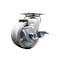 Service Caster 4 Inch V-Groove Semi Steel Cast Iron Swivel Caster with Roller Bearing and Brake SCC-20S420-VGR-TLB - alternate 1