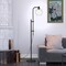 Homeroots 68" Black Adjustable Reading Floor Lamp With Clear Seeded Glass Globe Shade 523414 - alternate 7