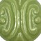 Homeroots Set of Six Green Mushroom Knob Embossed Ceramic Drawer Pull Knobs, 6PK 635756 - alternate 8