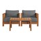 Alaterre Furniture Alaterre Barton 3 Piece Patio Furniture Set with Gray Cushions Natural Finish Design 80-BARTON-CH2TB-G - alternate 1