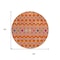 Homeroots 8' Orange Blue And Purple Round Geometric Washable Indoor Outdoor Area Rug 612210 - alternate 8