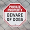 Signmission Private Property Beware of Dogs, 10 inch X 10 inch, Aluminum Metal Signs, 2PK OC-A-2PACK-10-151 - alternate 3