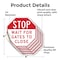 Signmission Stop Wait for Gates to Close, 4 inch X 4 inch, Vinyl Decal, 5PK OC-D-5PACK-4-240 - alternate 4