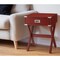 Homeroots 24" Red Wood Cross Legs End Table With Drawer 286306 - alternate 7