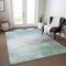 Homeroots 8' X 10' Blue And Mint Green Abstract Washable Indoor Outdoor Area Rug 611285 - alternate 5