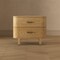 Manhattan Comfort Solara 30 in Solid Wood Nightstand in Natural Oak (2-Drawer) NS1788-1 - alternate 9