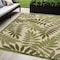 Homeroots 5' X 8' Ivory And Green Palm Leaf Indoor Outdoor Area Rug 548056 - alternate 8