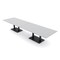 Skutchi Designs Rectangle Conference Table With Power Unit, 48 in W, 168 in L, Grey HAR-REC-48X168-DOU.BK-U779-NA - alternate 1