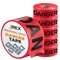 Jrex Safety Danger Tape Roll - 1000 Ft x 3 Inch Wide Each - Red, 6PK PDT-JR-6PK - alternate 1