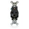 Leviton Single Receptacle, 20A, Black, 250V W5461-E - alternate 1