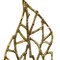 Homeroots 26" Gold And Black Aluminum And Marble Leaf Tabletop Sculpture 628150 - alternate 5