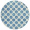 Homeroots 8' Teal Blue And Ivory Round Polka Dot Washable Indoor Outdoor Area Rug 614943 - alternate 1