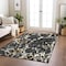 Homeroots 3' X 5' Black Ivory And Brown Striped Washable Indoor Outdoor Area Rug 600876 - alternate 7