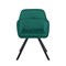 Homeroots Tufted Green And Black Velvet and Metal Dining Arm Chair 521274 - alternate 8