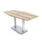 Skutchi Designs Hexagon Conference Table With Power, 36 in W, 60 in L, Brown HAR-HEX.IR-36X60-DOU-K525-ESIL - alternate 1