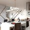 Vaxcel Beverly 4 Light Gold Brass Linear Chandelier Island Pendant Fixture Clear Glass Shade H0287 - alternate 8