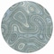 Homeroots 8' Sky Blue And Gray Round Geometric Washable Indoor Outdoor Area Rug 631403 - alternate 8