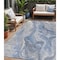 Homeroots 5' X 8' Denim Blue And Ivory Abstract Washable Indoor Outdoor Area Rug 617597 - alternate 1