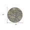 Homeroots 8' Gray And Charcoal Round Floral Washable Indoor Outdoor Area Rug 604128 - alternate 7