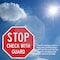 Signmission Stop Check with Guard, 6 Inch X 6 Inch, Plastic Sign OC-P-6-248 - alternate 6
