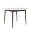 Homeroots 47" White And Brown Rounded Dining Table 400752 - alternate 5