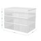 Martha Stewart Brody Clear Plastic Storage Organizer Bins W/ White Engineered Wood Lid, 3 Pack Medium, 7.5in x 3in BE-PB4516-3WD-CL-WH-MS - alternate 6