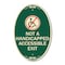 Signmission Exit Sign, Heavy Gauge Aluminum, 18 in W, 12 in H A-OV-G-1218-23549 - alternate 1