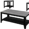 Homeroots Set of Three 42" Gray And Black Coffee Table With Shelf, 3PK 366098 - alternate 4