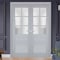 Sartodoors Interior Solid French Double Doors Frosted Glass Grey 72x96 (2* 36x96) Solid Core Modern Interior VEREGIO7339DD-GRE-7296 - alternate 1