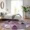 Homeroots 8' Merlot Purple And Lavender Round Geometric Washable Indoor Outdoor Area Rug 583042 - alternate 6