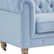 Homeroots 92" Light Blue Linen Chesterfield Wood Sofa 543990 - alternate 5