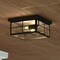 Vaxcel Manchester 2-Light Matte Black Outdoor Flush Mount Ceiling Light with Clear Glass T0847 - alternate 5
