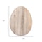 Homeroots 24" X 18" Gray Reclaimed Wood Egg Shaped Wall Decor 384889 - alternate 3