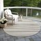 Homeroots 8' Ivory And Gray Round Striped Washable Indoor Outdoor Area Rug 597333 - alternate 8