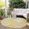 Homeroots 8' Gold Wheat And Ivory Round Striped Washable Indoor Outdoor Area Rug 581649 - alternate 6