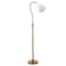 Homeroots 68" Brass Adjustable Reading Floor Lamp With White Frosted Glass Dome Shade 523563 - alternate 1