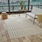 Homeroots 4' X 6' Cream and Beige Geometric Distressed Indoor Outdoor Area Rug 558795 - alternate 8