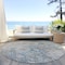Homeroots 8' Green Blue And Gray Round Oriental Washable Indoor Outdoor Area Rug 587436 - alternate 8