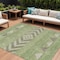 Homeroots 9' X 12' Green Taupe And Ivory Southwestern Washable Indoor Outdoor Area Rug 613901 - alternate 1