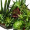 Pure Garden Artificial Succulent Plants 3-Piece Arrangement Set in Faux Stone Pots and Assorted Sizes 50-LG1123 - alternate 5