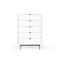 Homeroots 30" White Solid Wood Five Drawer Chest 473071 - alternate 5