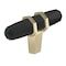 Amerock London 2-1/2 in 64 mm Length Black Bronze/Golden Champagne Cabinet Knob BP36647BBRBBZ - alternate 1