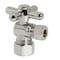 Westbrass Angle Stop, 5/8" OD x 3/8" OD, 1/4-Turn Cross Handle in Polished Nickel D105BX-05 - alternate 1