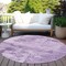 Homeroots 8' Lavender And Purple Round Abstract Washable Indoor Outdoor Area Rug 602721 - alternate 8