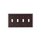 Leviton 4-Gang Plastic Toggle Switch Wall Plate, Brown 85012-000 - alternate 1