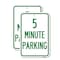 Signmission 5 Minute Parking, 18'' X 24'' 2 Signs, Heavy Gauge Aluminum, 2PK A-1824-2PACK-24415 - alternate 1