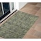 Homeroots 3' X 5' Moss Green And Gray Oriental Washable Indoor Outdoor Area Rug 563811 - alternate 1