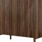 Homeroots 32in Brown Wood Carved Geometric Sideboard With Two Doors 712233 - alternate 4