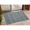 Homeroots 2' X 3' Blue and Cream Damask Washable Non Skid Indoor Outdoor Area Rug 563862 - alternate 1