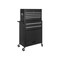 Homeroots Set of Two Black Multi-Tier Steel Rolling Cabinet With Lid, 2PK 714596 - alternate 1